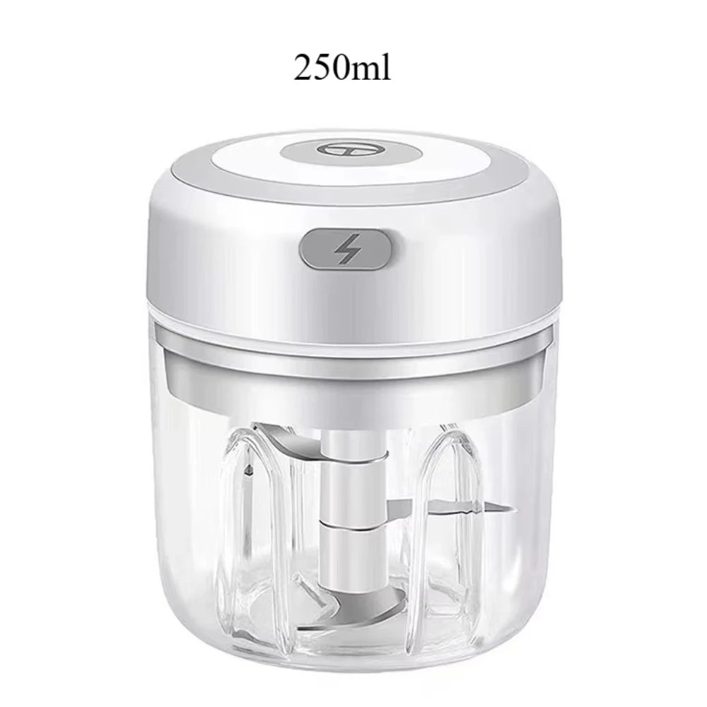 Electric Garlic Chopper — Mini USB Rechargeable Food Processor for Garlic, Onion, Veggies & Nuts