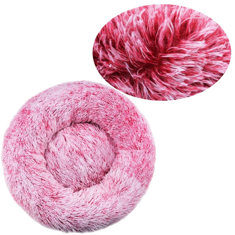 Calming Donut Dog Bed — Super Soft Plush Anti-Anxiety Pet Bed for Cats & Dogs, Multiple Sizes