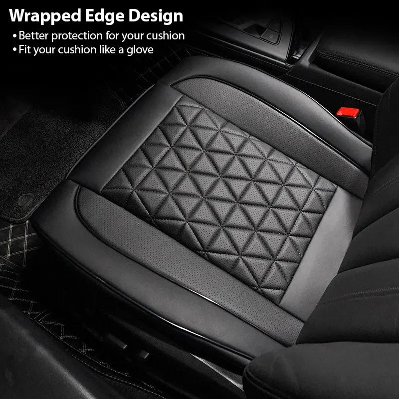 Universal Car Seat Cover — PU Leather Front Seat Protector, Waterproof, Anti-Slip, Fits Most Cars