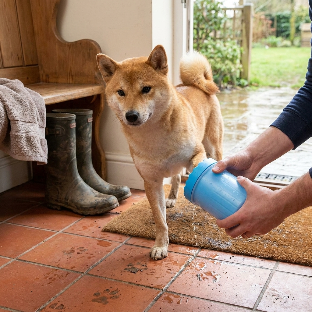 Portable Pet Paw Cleaner lifestyle